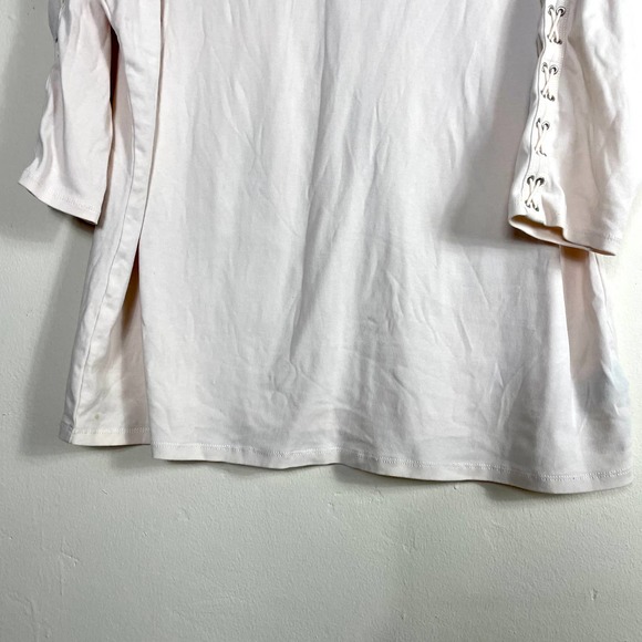 Lauren Ralph Lauren Off White Lace up Sleeve pullover size 2X - Picture 4 of 9